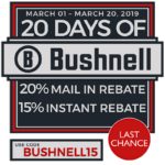 Bushnell Sale Save 32 15 Instant Rebate 20 Mail in Rebate