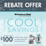 Canadian Daily Deals KitchenAid Rebate Offer Receive Up To 100 Mail