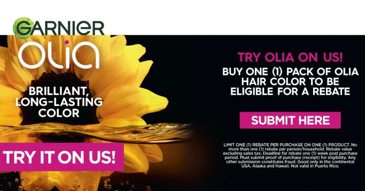 Free Garnier Olia Hair Color Rebate Offer Get Me FREE Samples