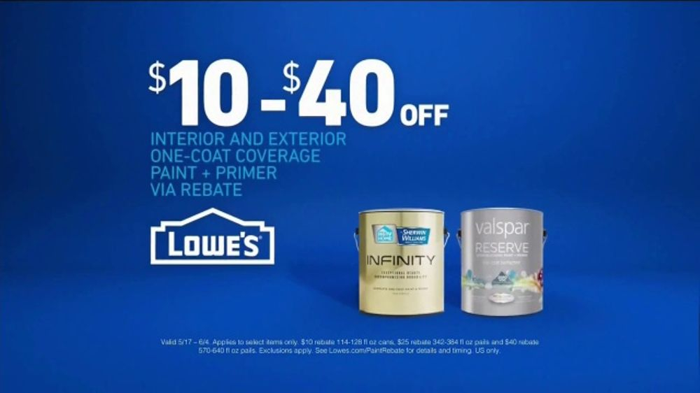 Lowe s TV Commercial Paint Rebate ISpot tv