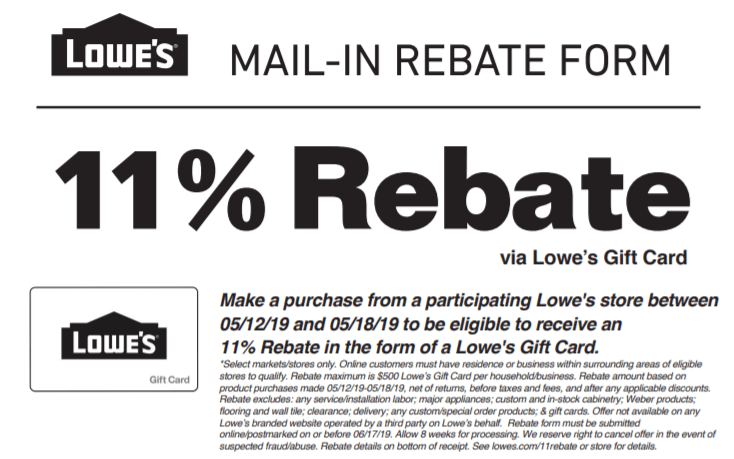 Lowes 11 Rebate 2022 FreeRebate