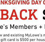 Lowes Thanksgiving 2018 15 Back Via Rebate Sitewide