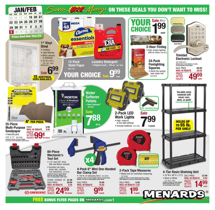 Menards Big Sale Ad Jan 19 Feb 05 2023