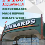 Menards Rebates Secret 11 Price Adjustment Before Rebate Week