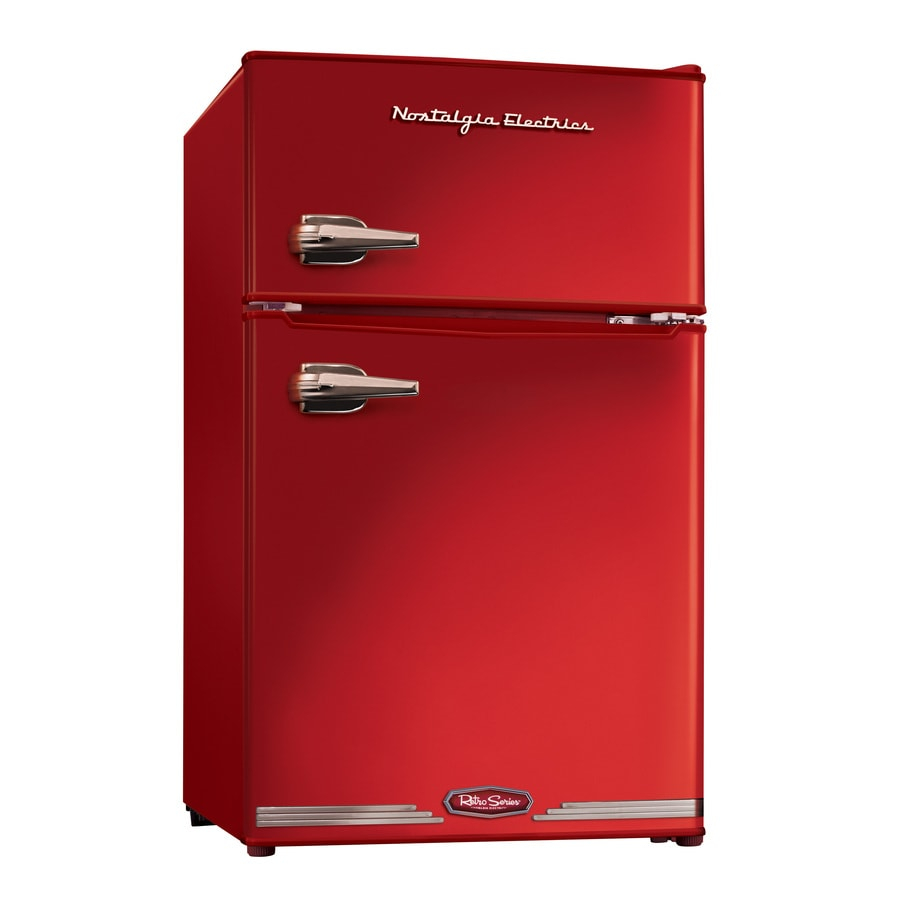 Nostalgia Electrics Retro 3 1 Cu Ft Compact Refrigerator Red At Lowes