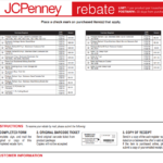 Rebate Form For Jcpenney Association Printable Rebate Form