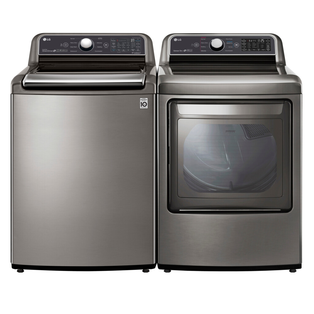 Shop LG Coldwash 3D Smart Wifi Enabled Top Load Graphite Steel Washer 