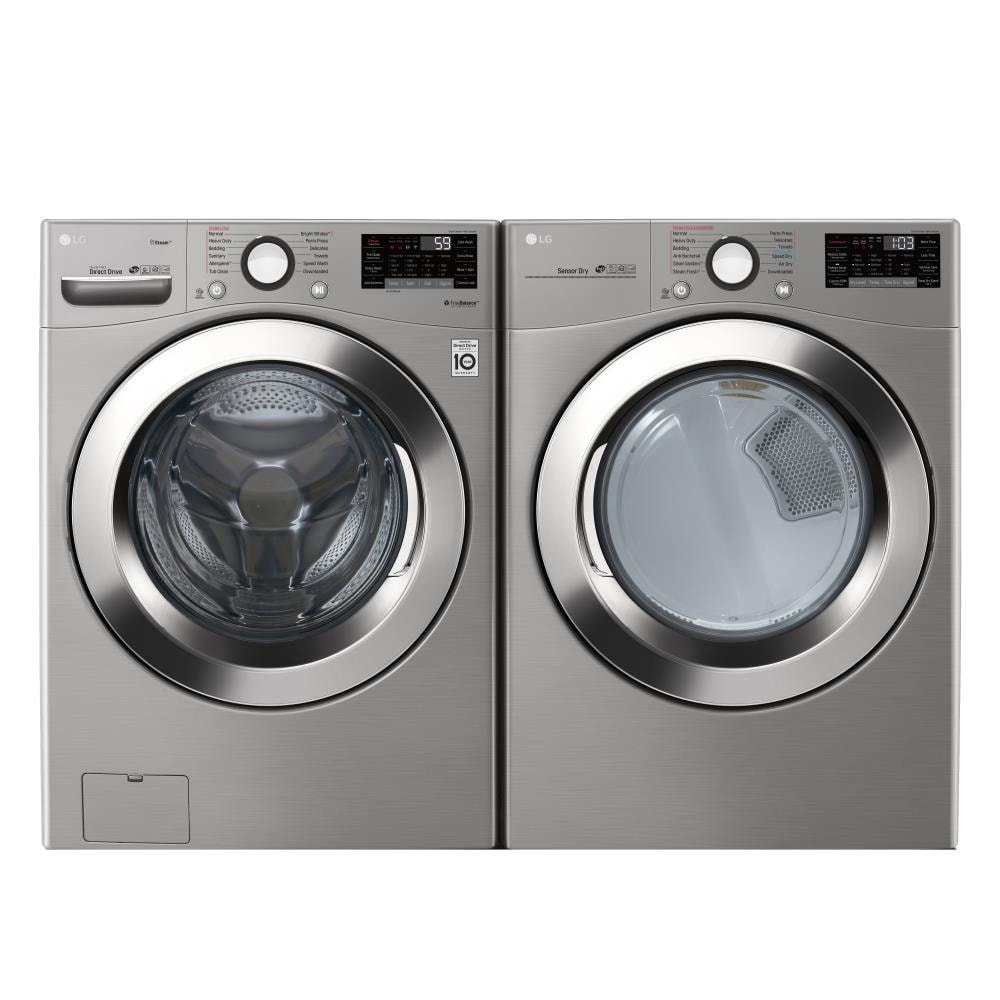 Shop LG Steam Graphite Front Load Washer Electric Dryer Set At Lowes