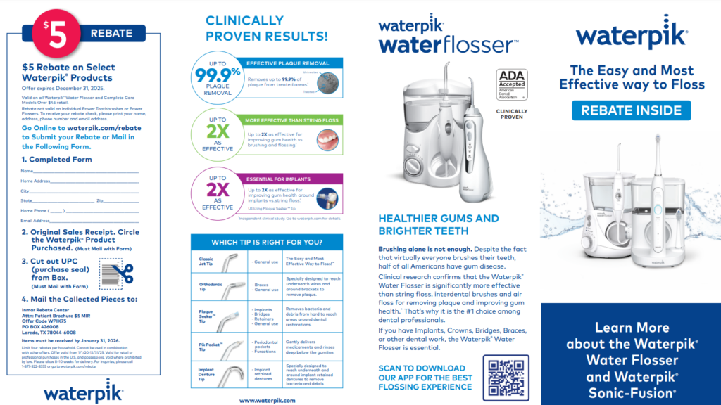 Waterpik Mail In Rebate Printable Rebate Form