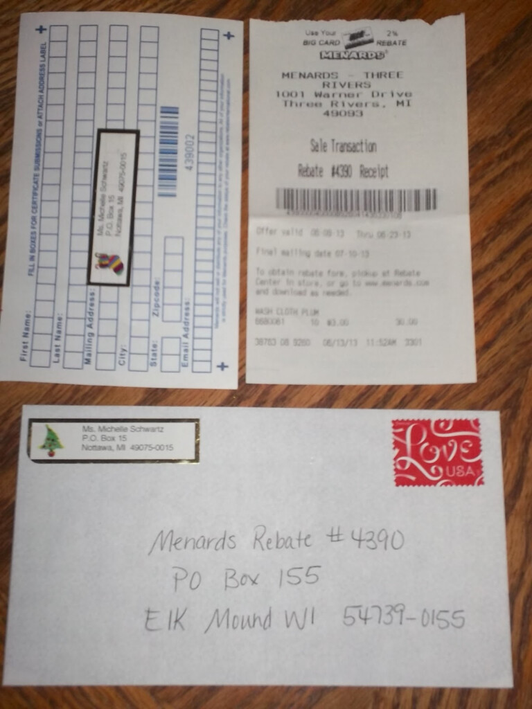 Can You Mail Multiple Menards Rebates One Envelope MenardsRebate Form