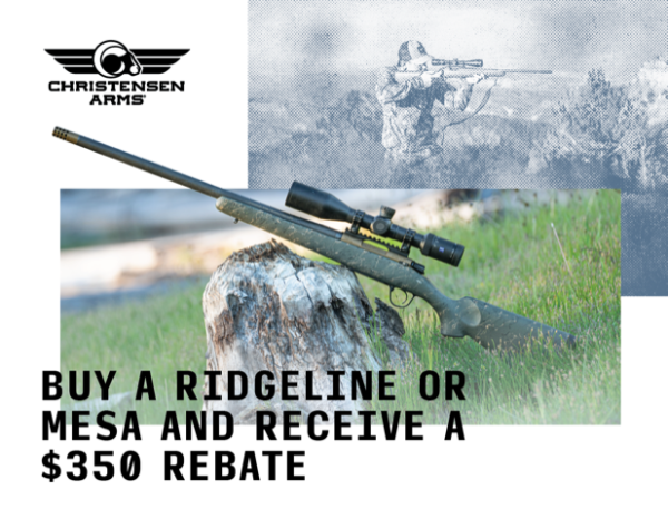 Christensen Arms Announces Mesa Ridgeline Consumer Rebate Shooting Wire