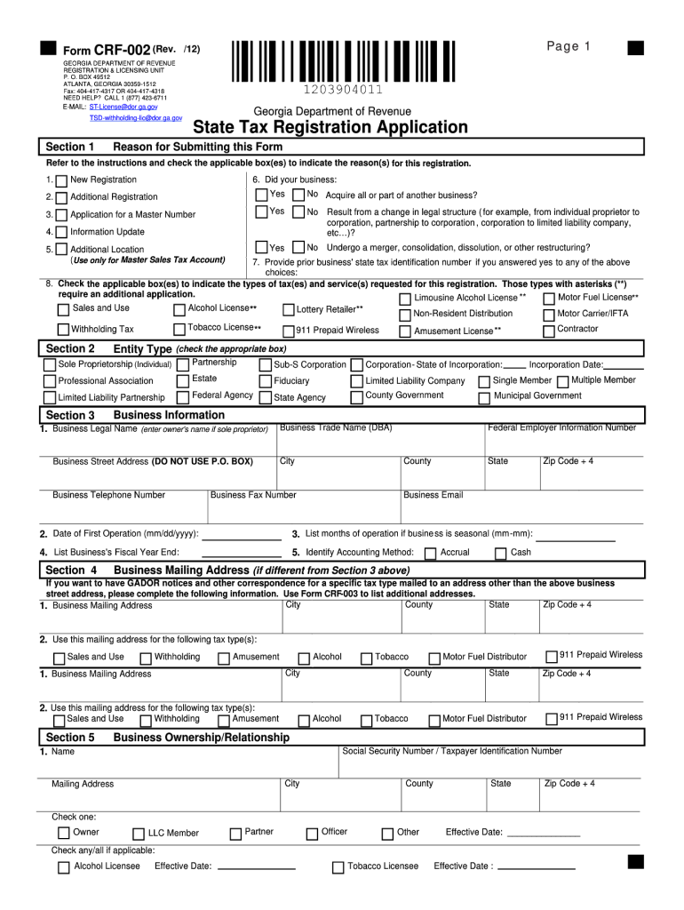 From Crf002 Fill Out Sign Online DocHub