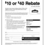 Lowes Rebate For Paint Printable Rebate Form