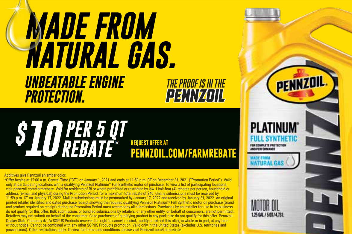 Pennzoil Rebates Printable Rebate Form