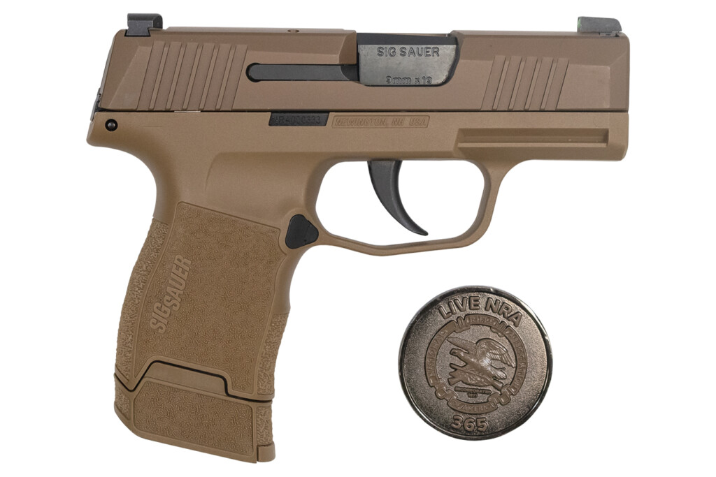 Sig Sauer P365 9mm Coyote Tan NRA Special Edition Pistol With Three 